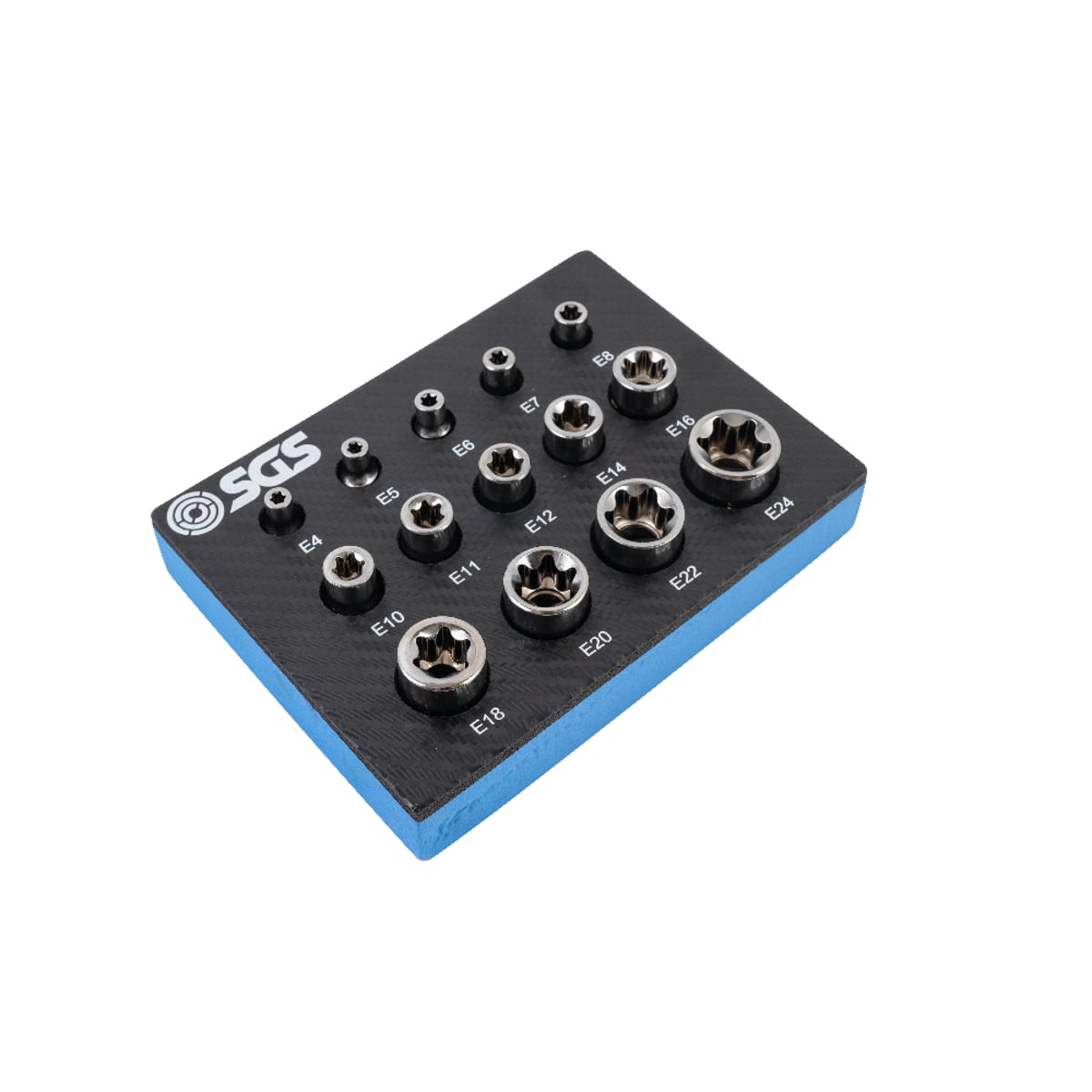 SGS 14pc E-Torx Socket Set | E4-E24 | Foam Insert